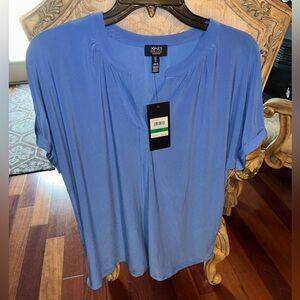 Jones New York Women's Soft Blue Blouse